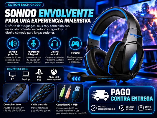 Headset Gamer Pro con Micrófono – 40% off