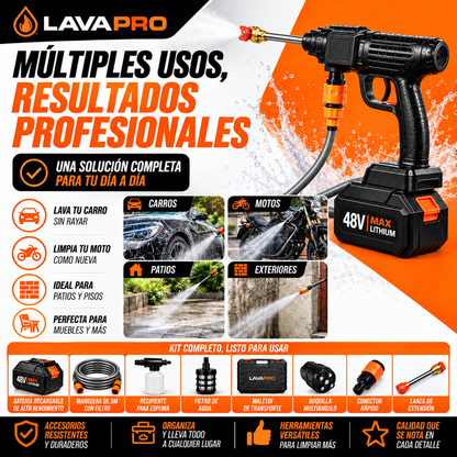Hidrolavadora Inalámbrica Portátil de Alta Presión y Sin Cabos - con 1 Batería Gratis! 🎁