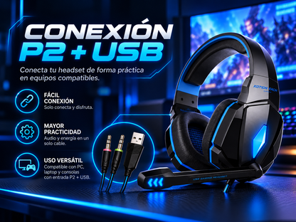 Headset Gamer Pro con Micrófono – 40% off